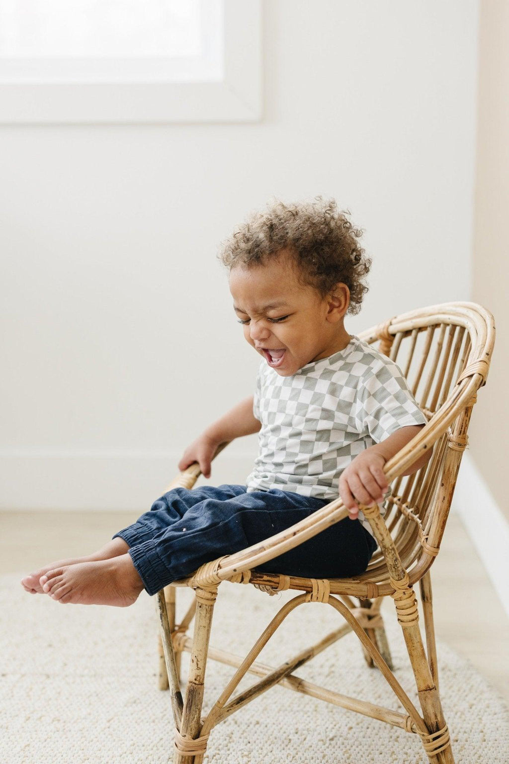 Sage Checkered Bamboo Tee *Sizes 3/6m & Sz 6 Left - Shop Avnu
