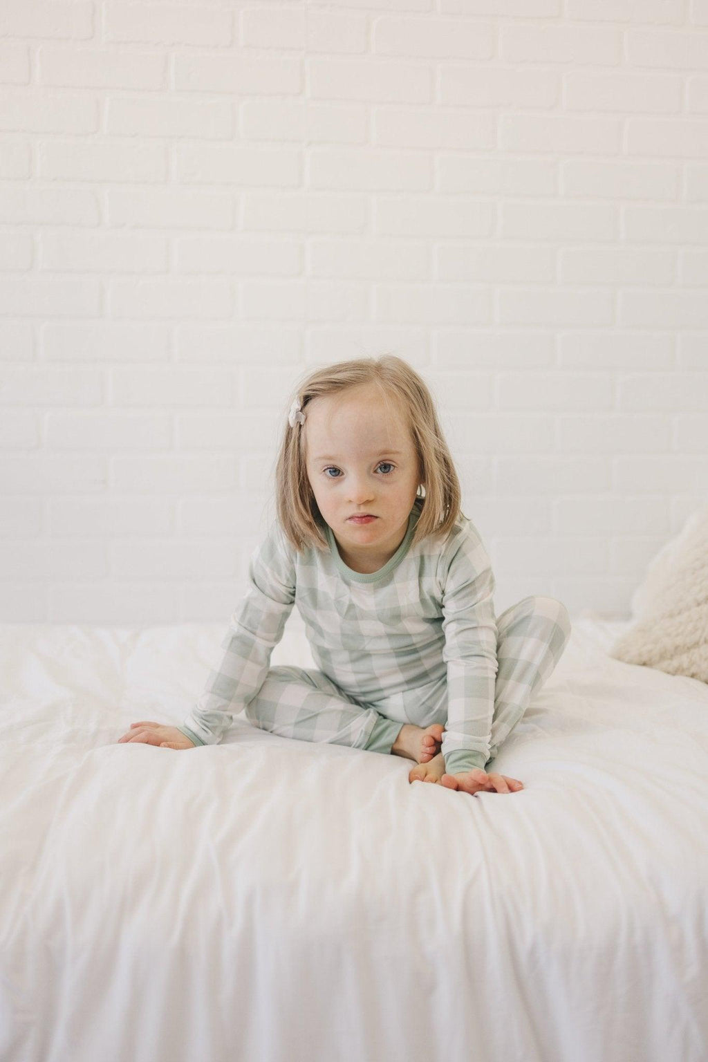 Sage Gingham 2pc Bamboo Pajamas - Shop Avnu