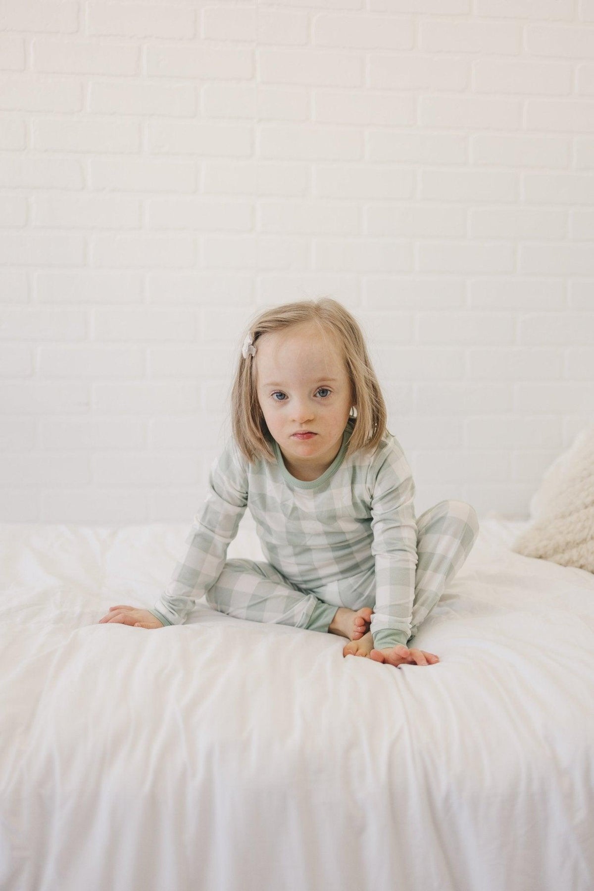 Sage Gingham 2pc Bamboo Pajamas - Shop Avnu