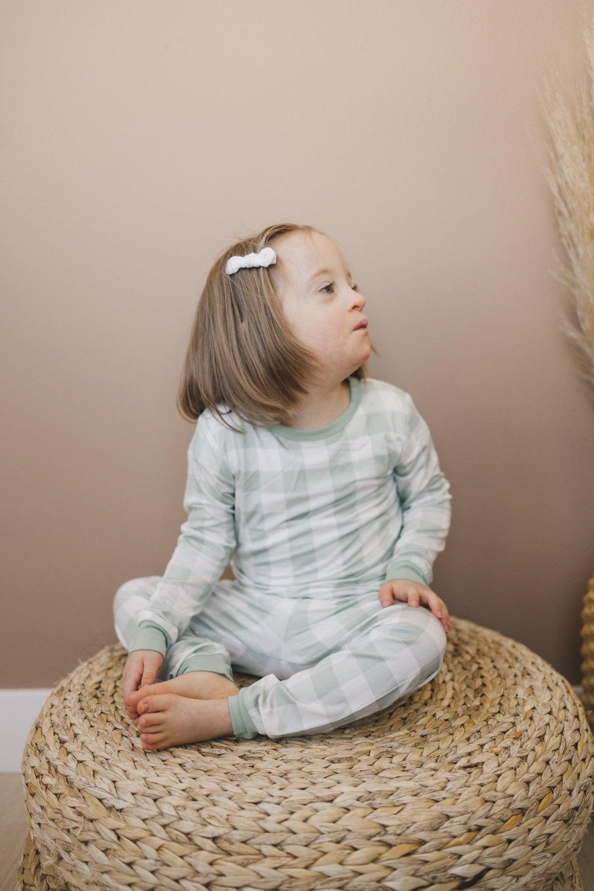 Sage Gingham 2pc Bamboo Pajamas - Shop Avnu