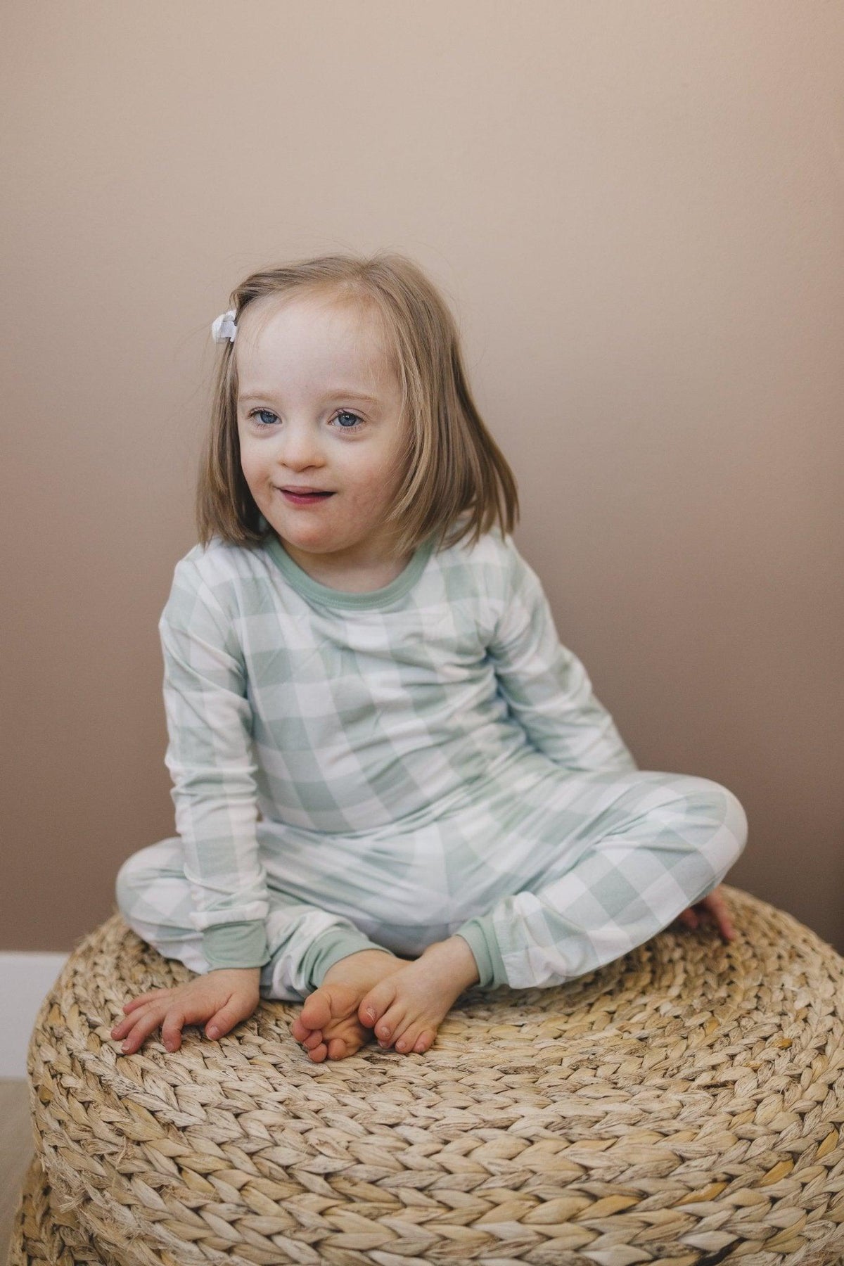 Sage Gingham 2pc Bamboo Pajamas - Shop Avnu