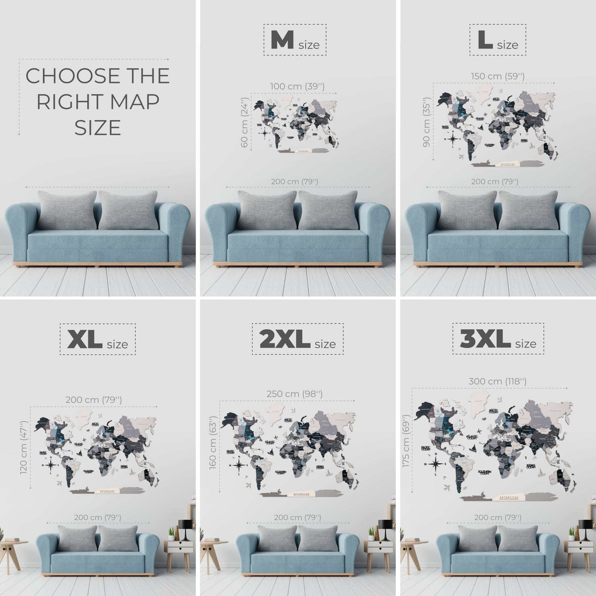 Bundle: Colored Map and Airplanes Pins