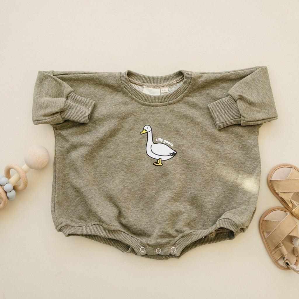 Silly Goose Sweatshirt Romper - more colors - Shop Avnu