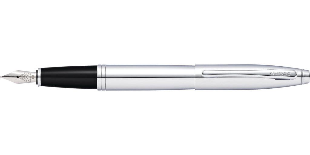 Calais™ Polished Chrome Stainless Steel Medium Nib Fountain Pen