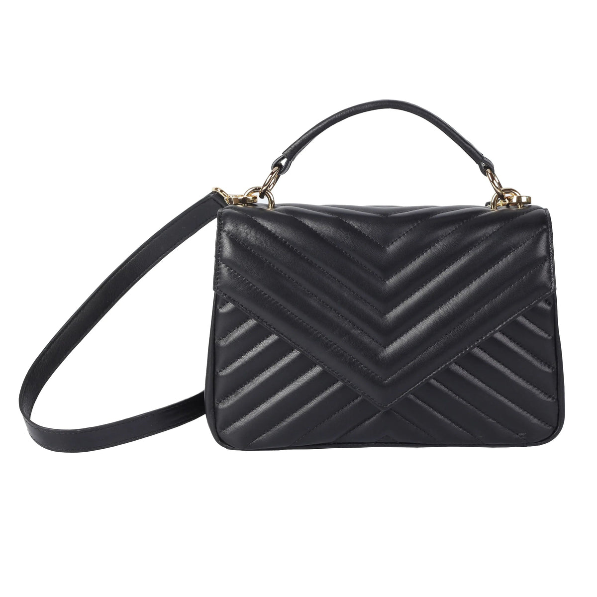 Soft Lambskin Flap Crossbody Bag – Quilted Leather Shoulder Purse