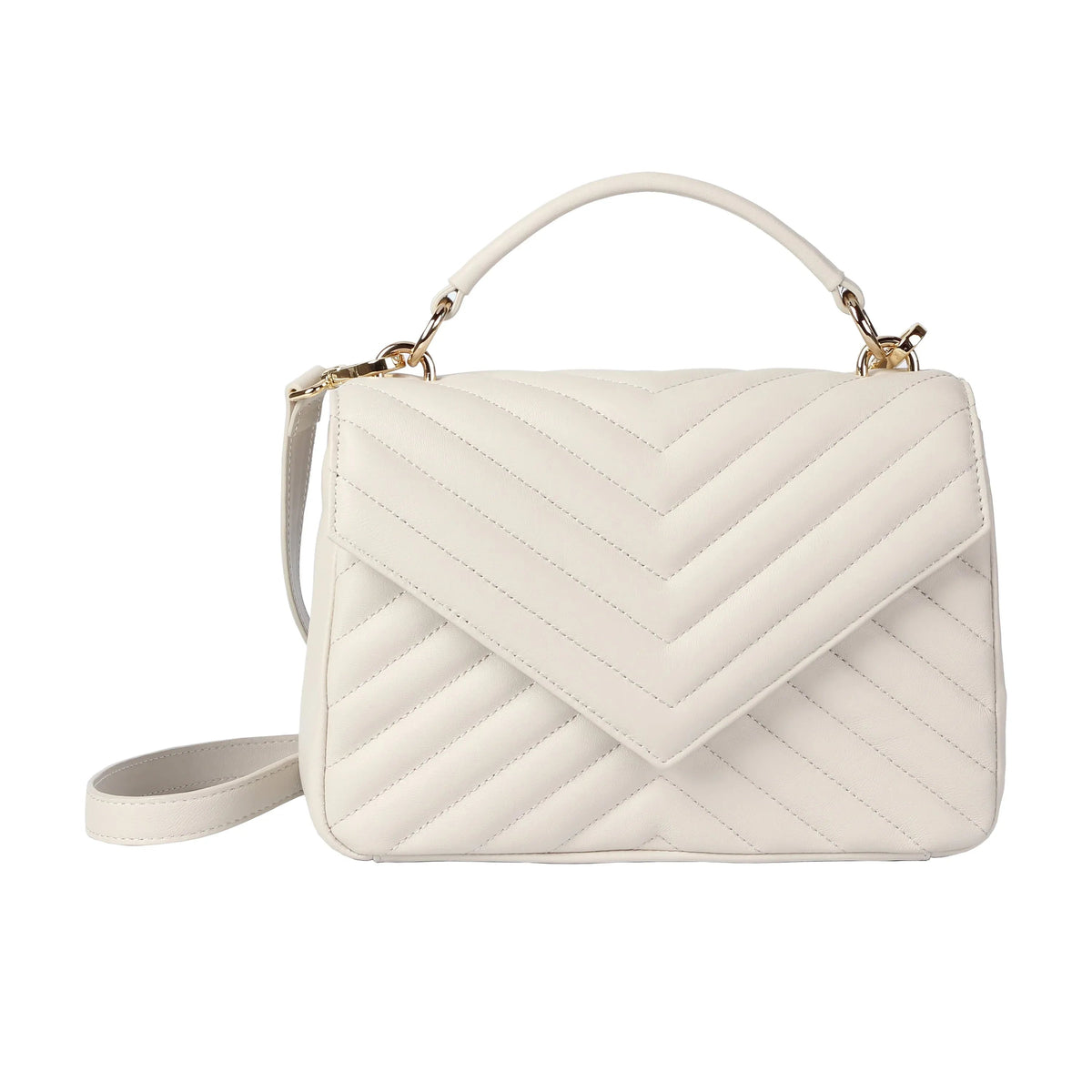 Soft Lambskin Flap Crossbody Bag – Quilted Leather Shoulder Purse