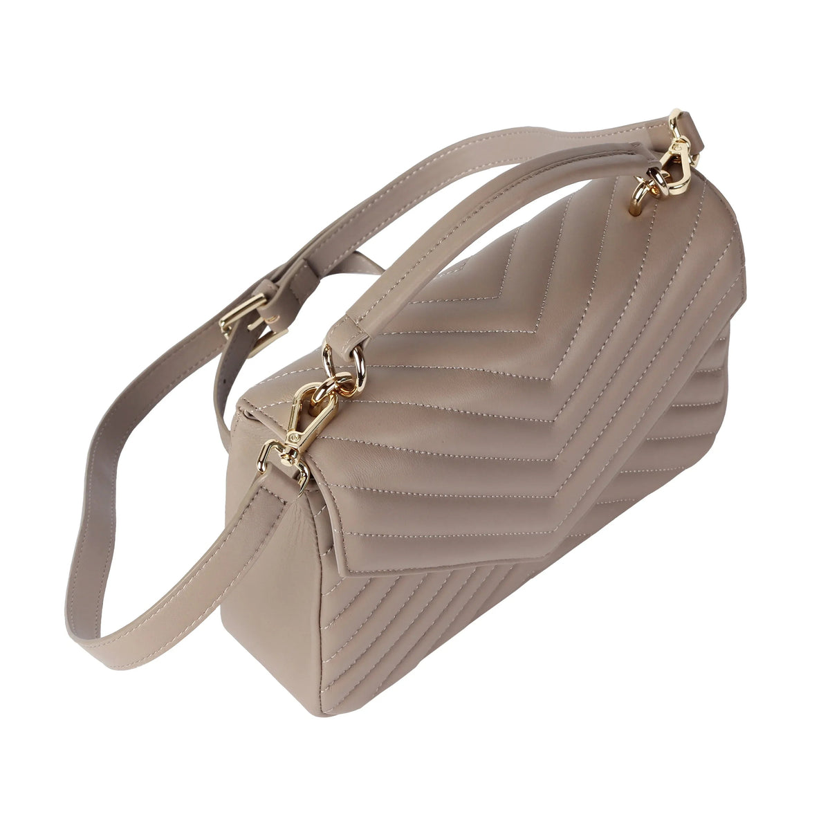 Soft Lambskin Flap Crossbody Bag – Quilted Leather Shoulder Purse