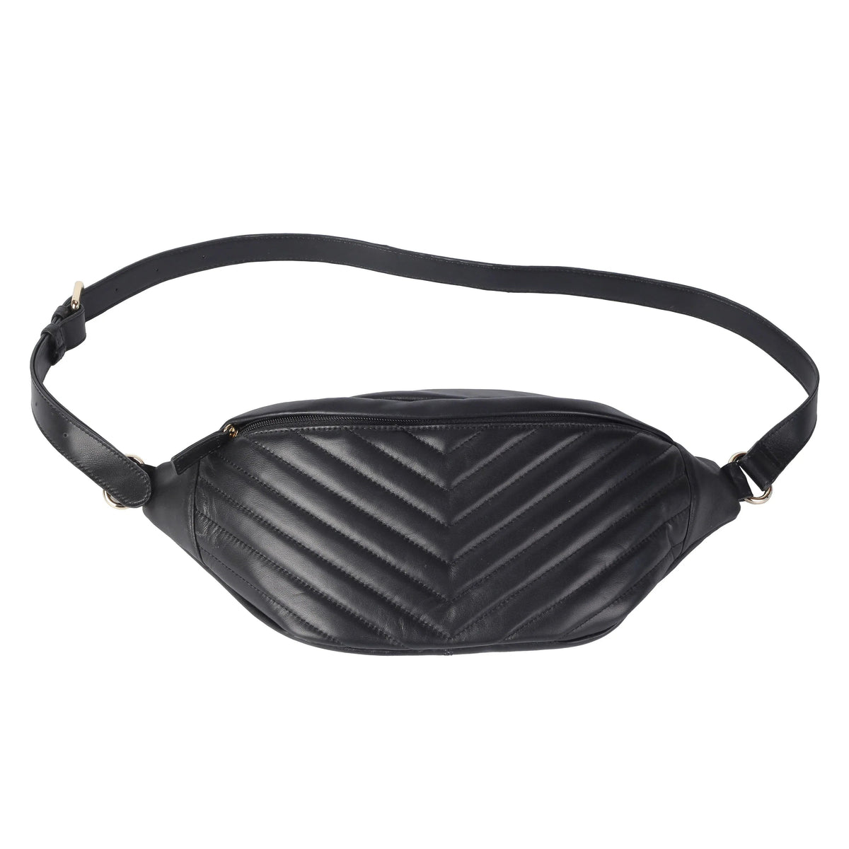 Soft Lambskin Embroidered Waist Bag – Leather Belt Bag for Women
