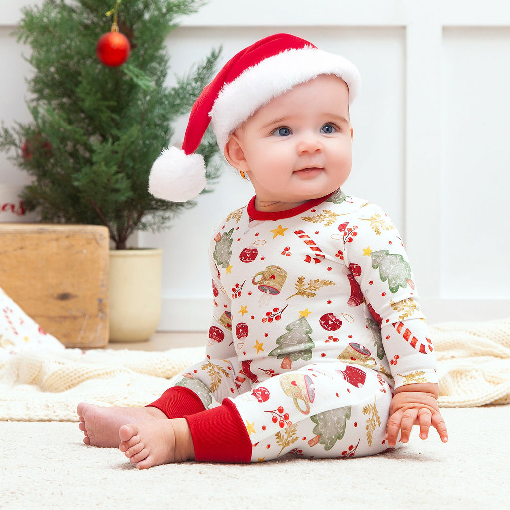 Baby Holiday Bamboo Romper – Christmas Print One - Piece - Shop Avnu