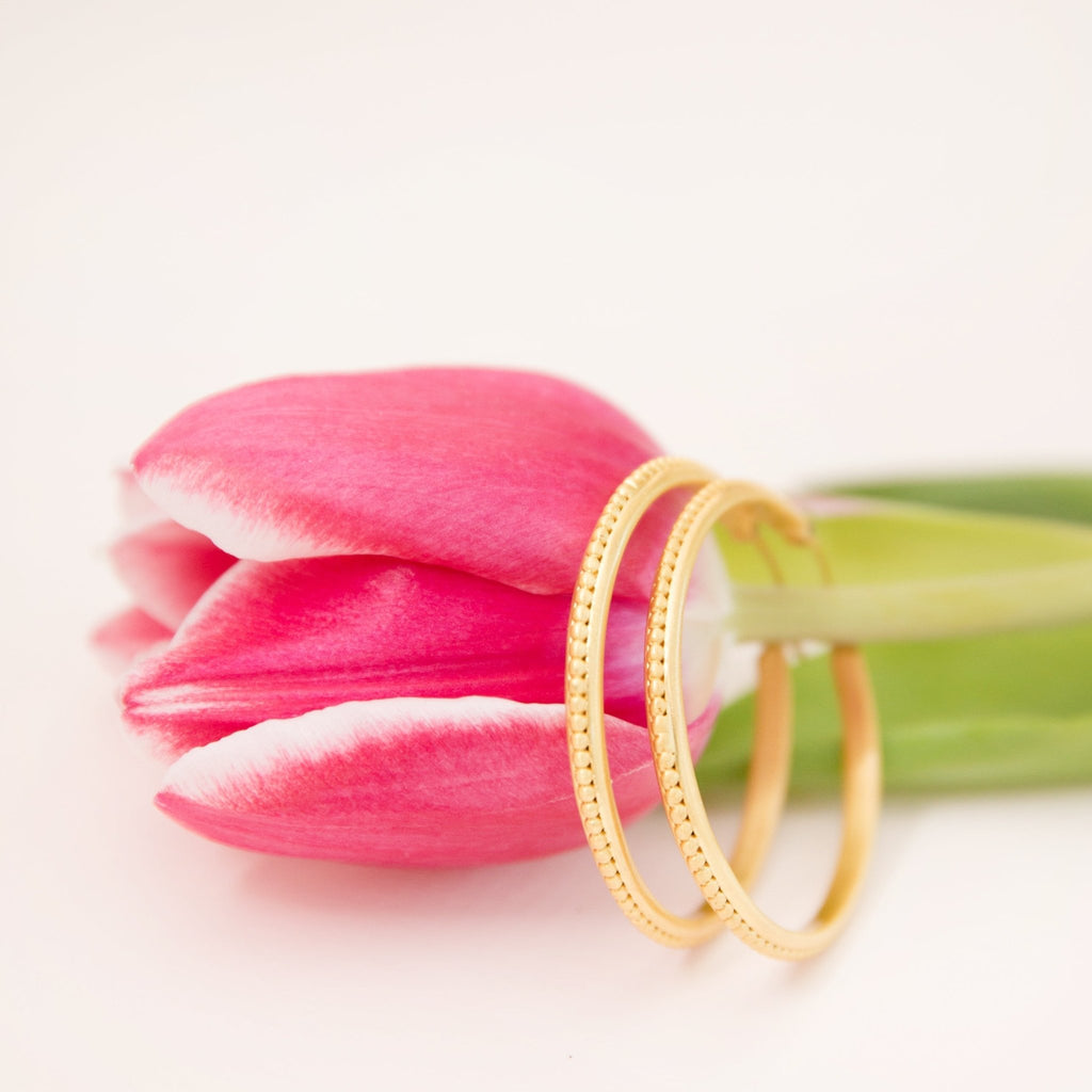 Studded Hoop Earrings - Shop Avnu