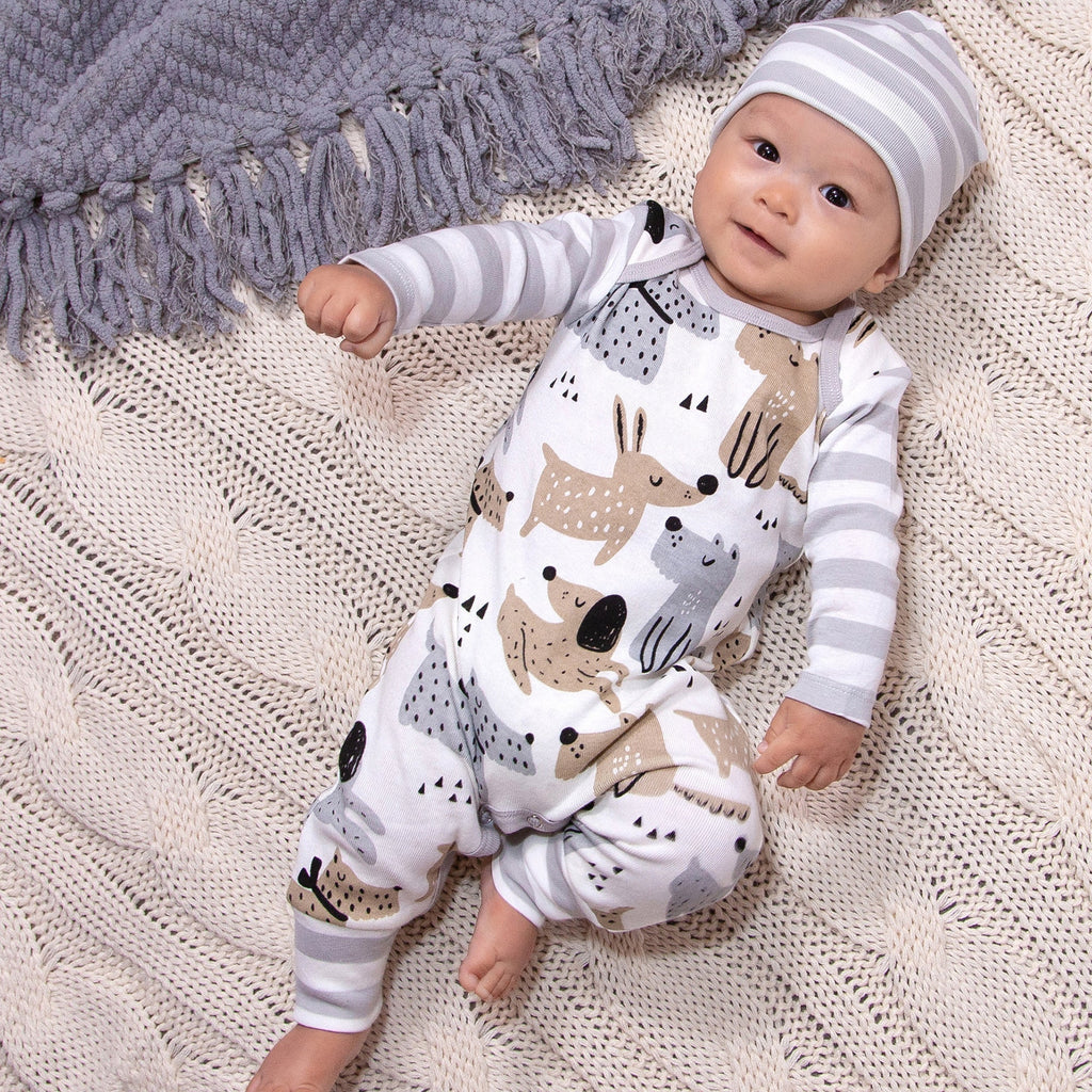 Baby Boy Puppy Dogs Cotton Romper - Shop Avnu