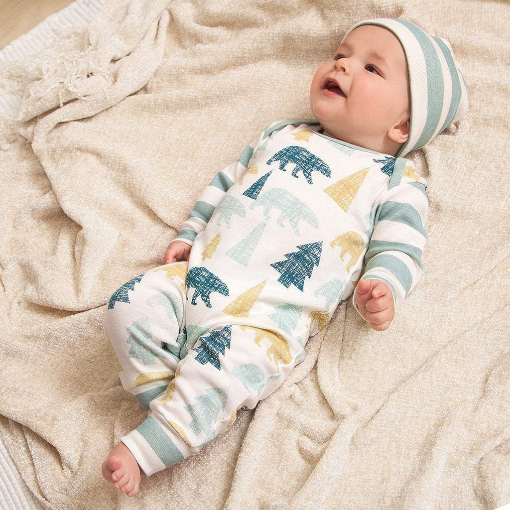 Bear Mountain Baby Boy Cotton Romper - Shop Avnu
