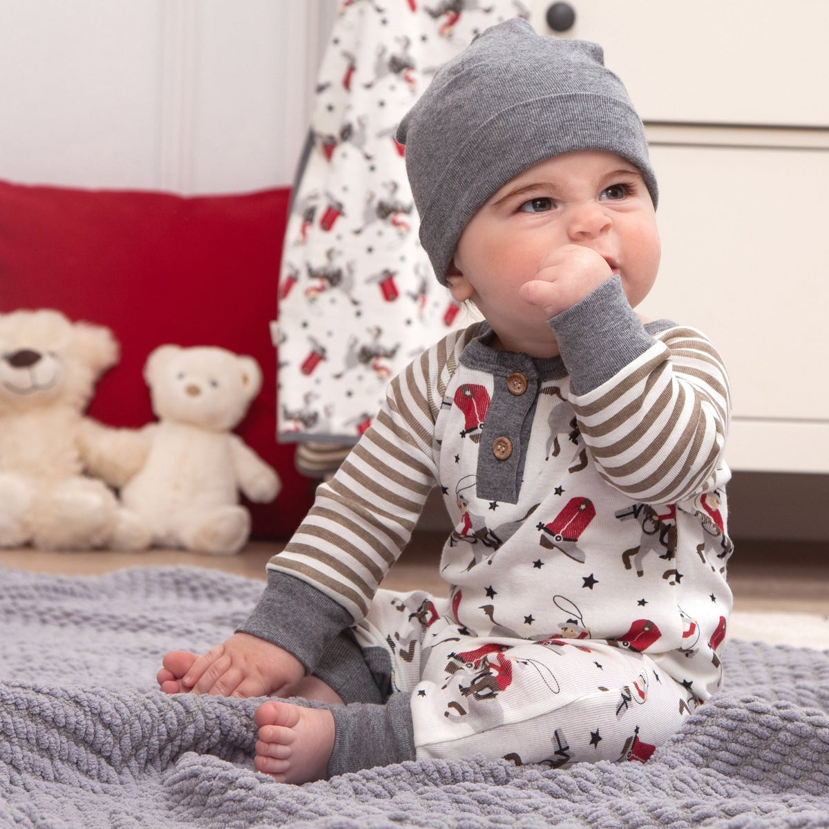 Baby Boy's Ride 'Em Cowboy Bamboo Romper - Shop Avnu