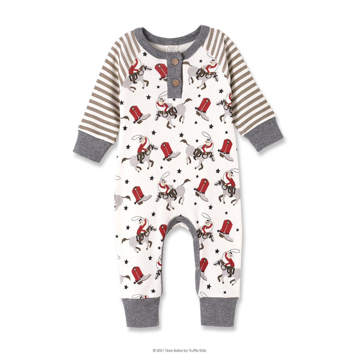 Baby Boy's Ride 'Em Cowboy Bamboo Romper - Shop Avnu
