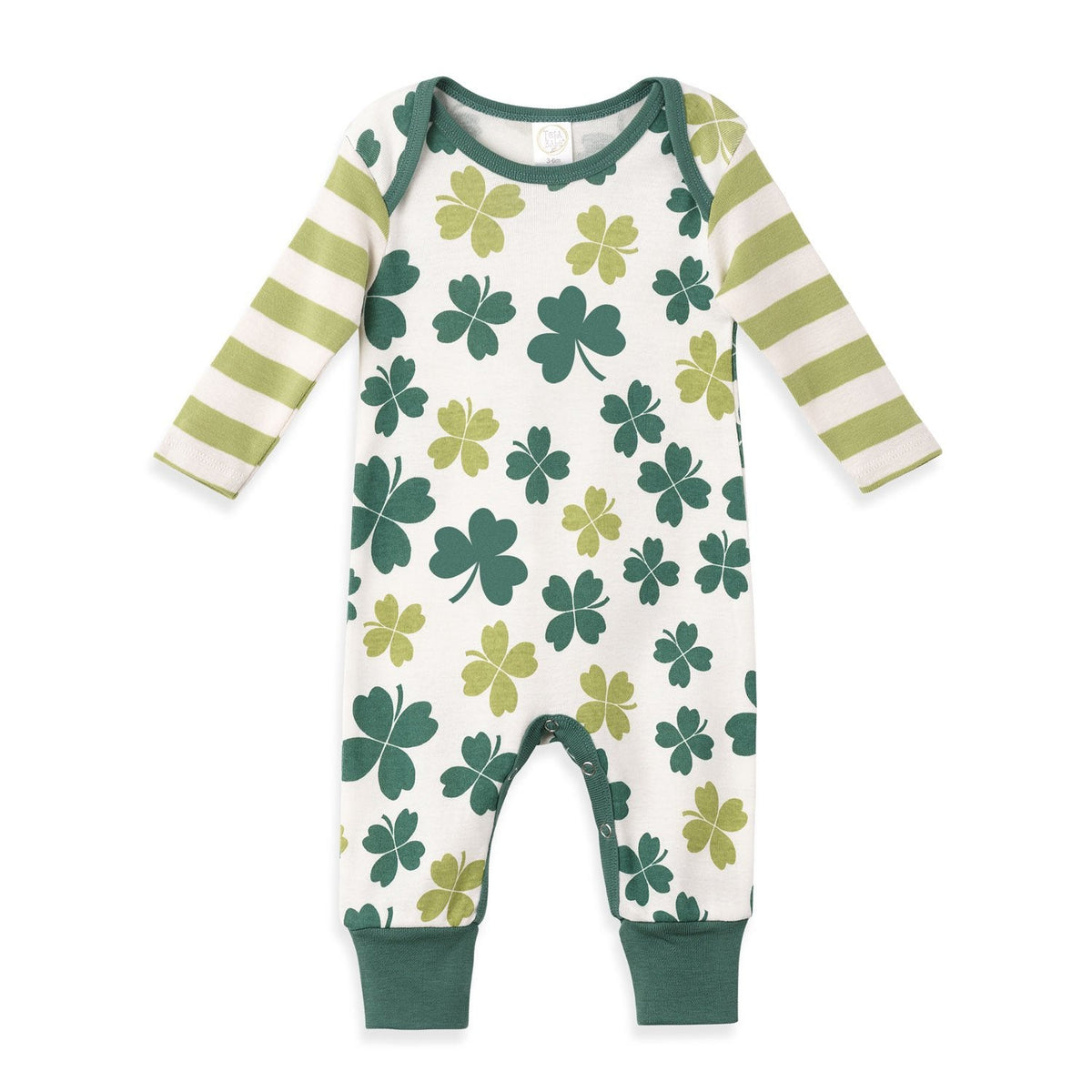 Baby's St. Patty's Shamrocks & Clovers Cotton Romper - Shop Avnu