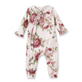 Baby Girl's Cabbage Rose Cotton Zippered Romper - Shop Avnu