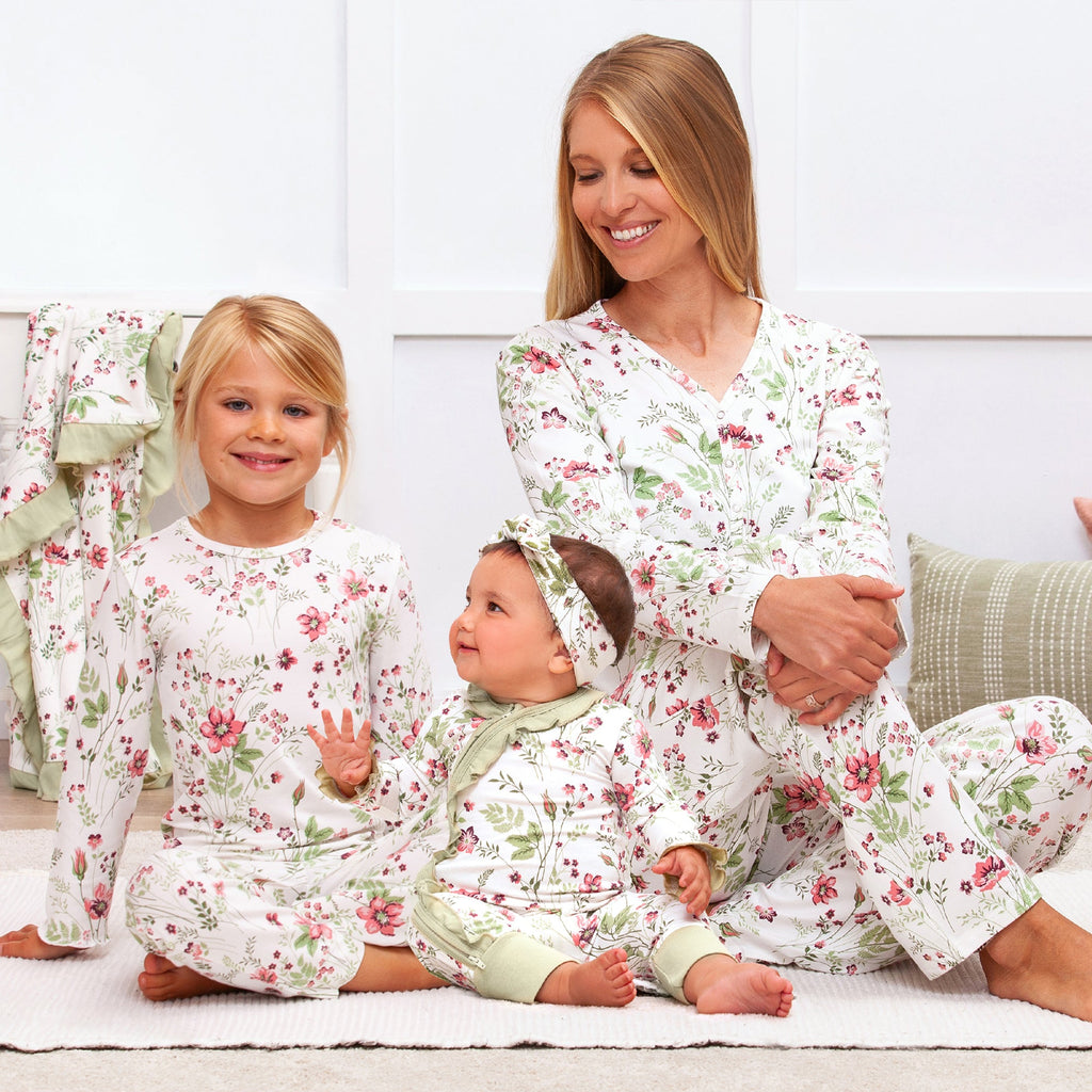 Pretty Petals Bamboo Zipper Romper - Mommy and Me - Shop Avnu