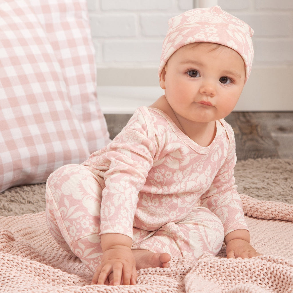 Vintage Floral Baby Romper – Cotton Long Sleeve One - Piece - Shop Avnu