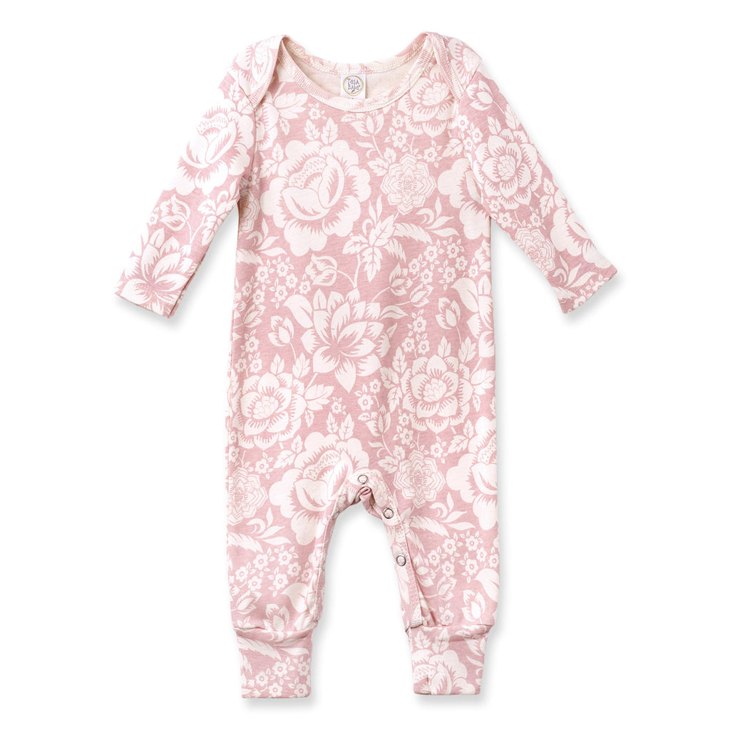 Vintage Floral Baby Romper – Cotton Long Sleeve One - Piece - Shop Avnu