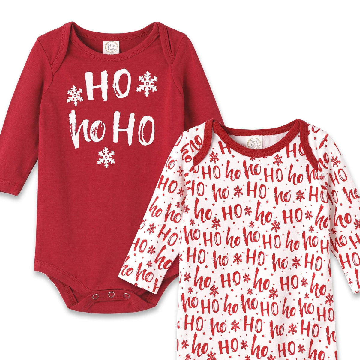 Baby Set - of - 2 Christmas Bodysuits - Bamboo & Cotton - Shop Avnu