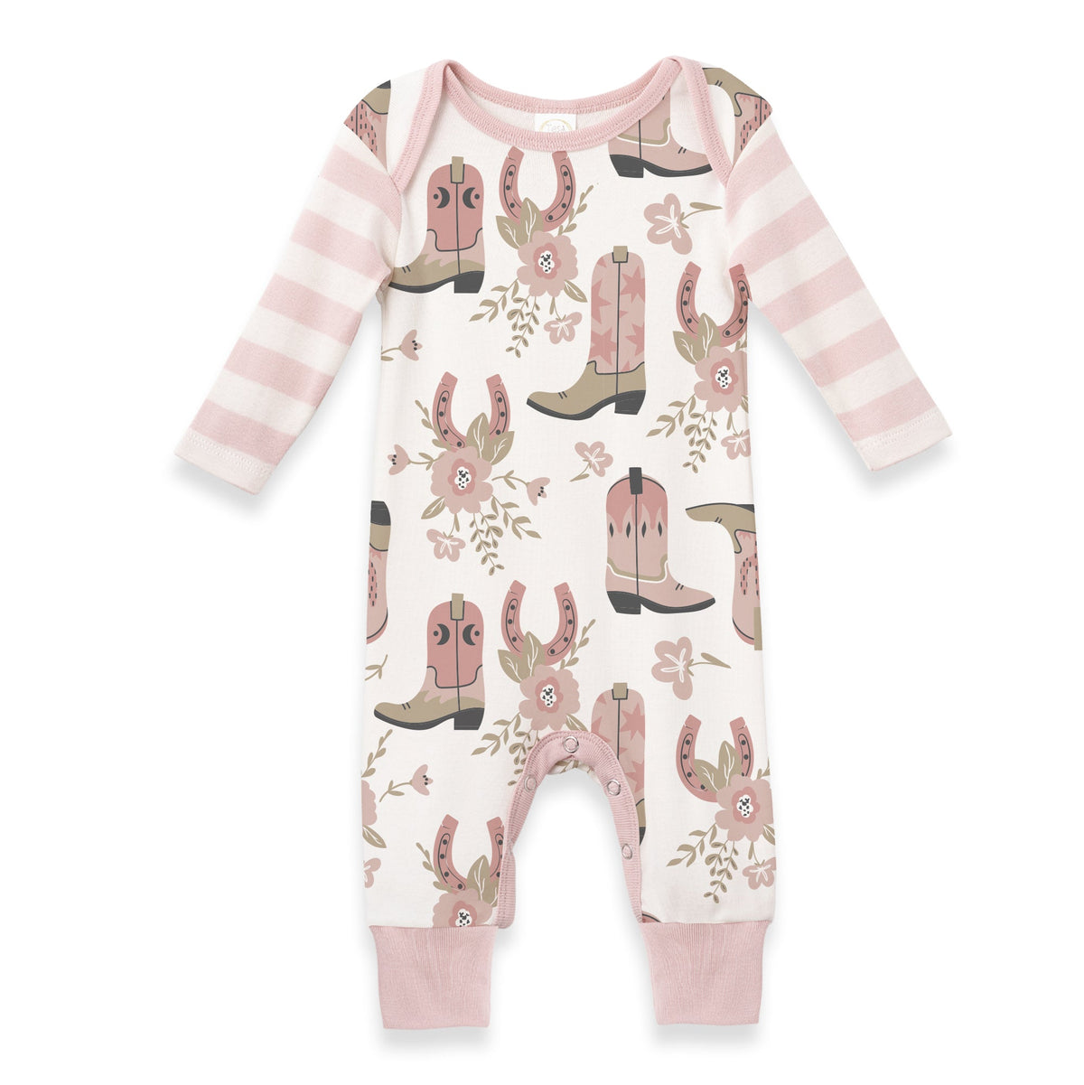 Western Cowgirl Boots Baby Cotton Romper - Shop Avnu