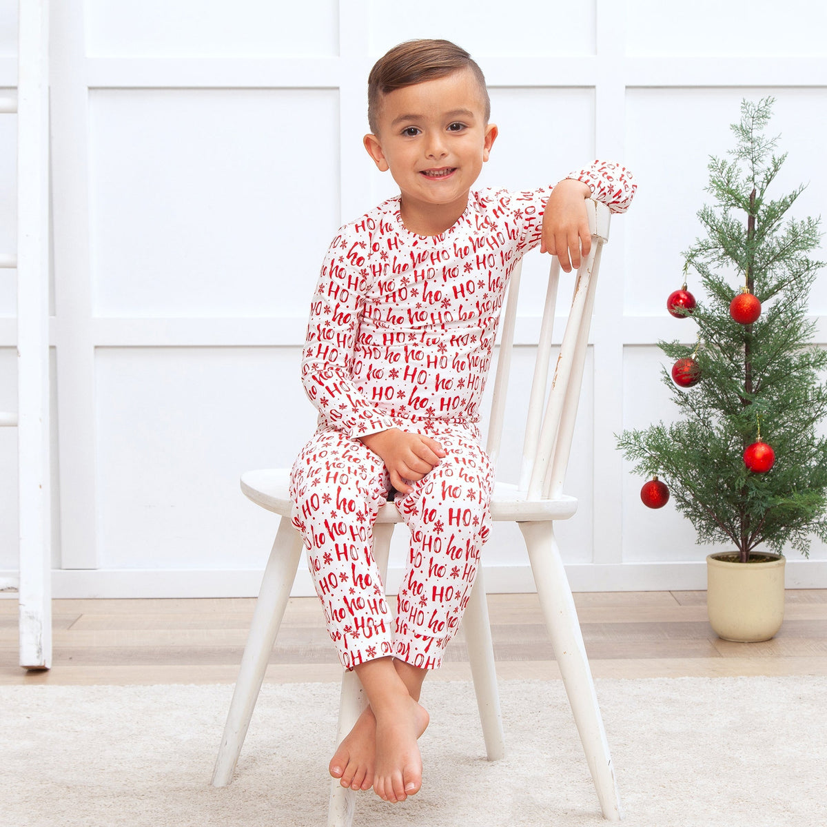 Christmas Ho - Ho - Ho Kids Bamboo Pajama Set - Family Matching - Shop Avnu