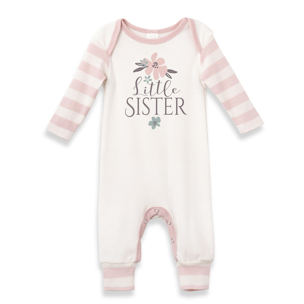 Little Sister Baby Girl Cotton Romper - Shop Avnu