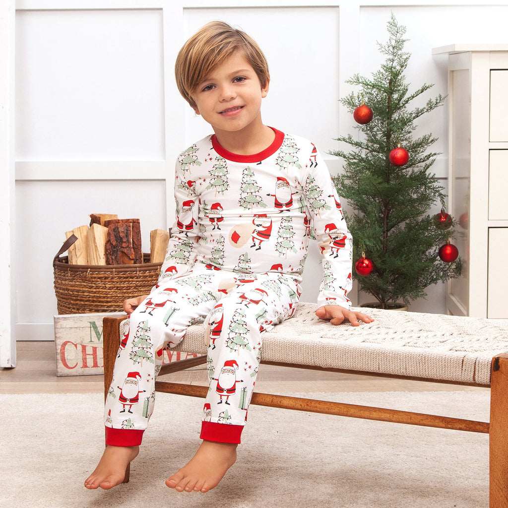 Christmas Santa Kid's Bamboo Pajama Set - Family Matching - Shop Avnu