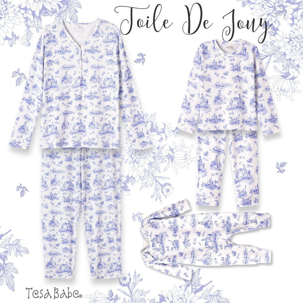 Toile de Jouy Girl's Bamboo Pajama Set - Shop Avnu