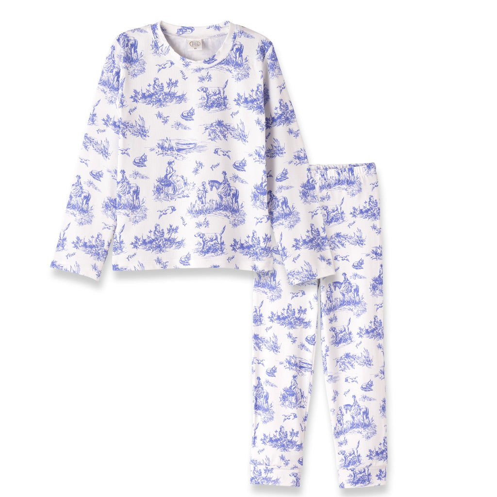 Toile de Jouy Girl's Bamboo Pajama Set - Shop Avnu