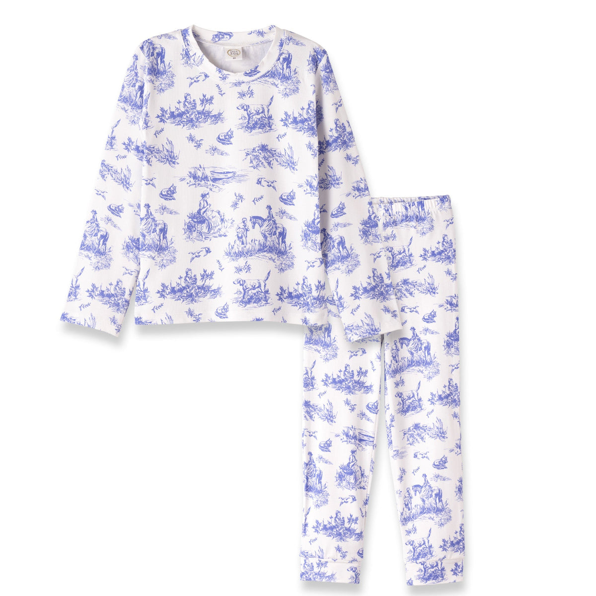 Toile de Jouy Girl's Bamboo Pajama Set - Shop Avnu