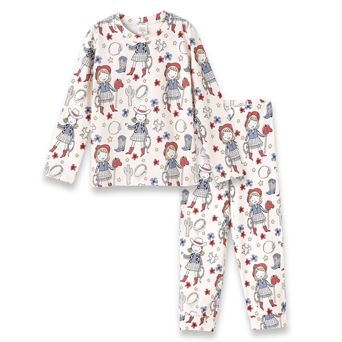 Girl's Cowgirl Western Bamboo Pajama Set - Shop Avnu