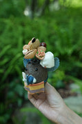 "The Feast King" - Nut Shell Elephant Doll with Snack Crown & Tiny Spoon