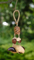 "The Forest Harvest" - Textured Pinecone-Pattern Seed & Nut Shell Mobile