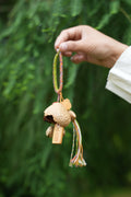 "The Fortune Seed" - Natural Pod Bag Charm with 'Best Luck' Wood Tag