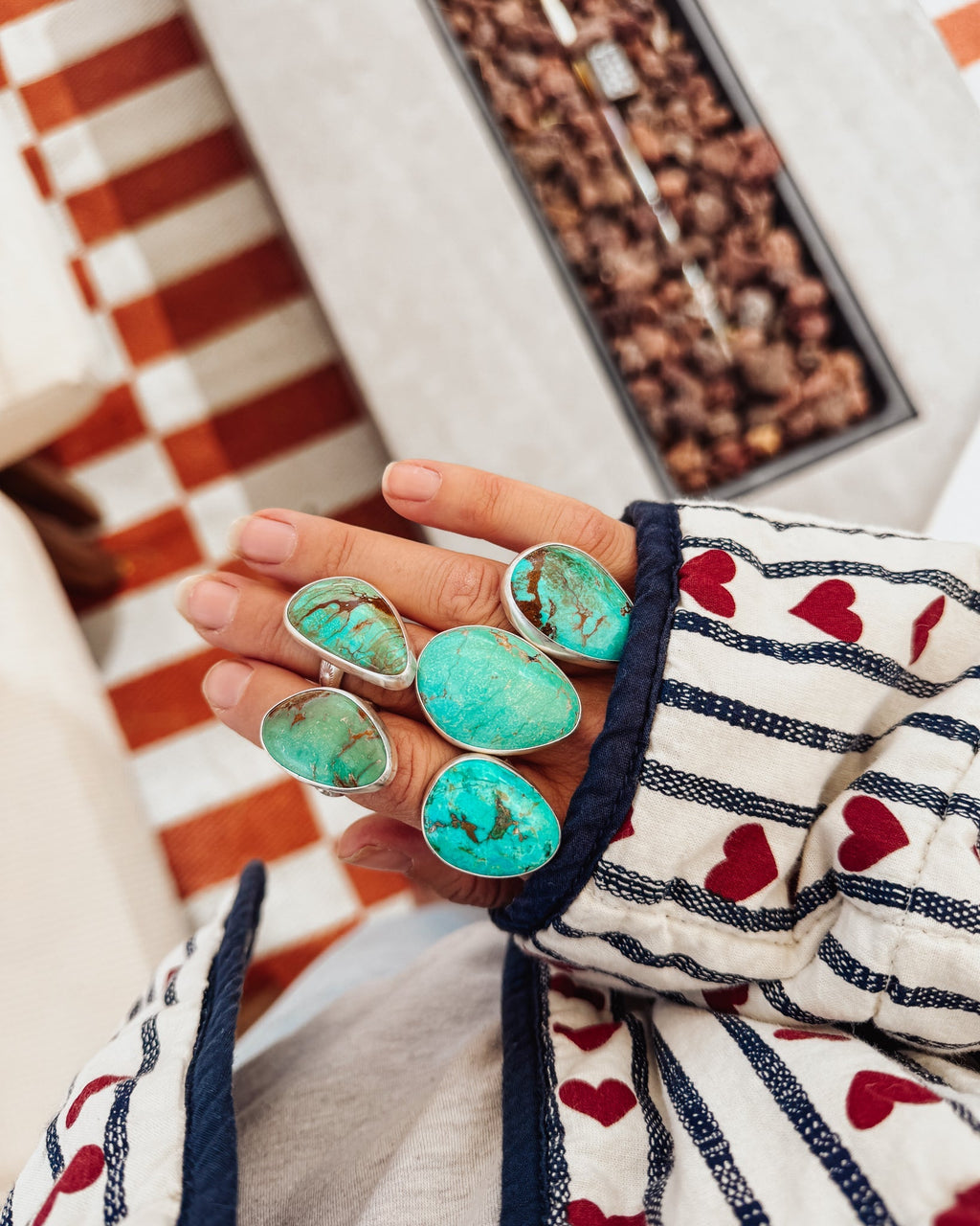 The Oasis Ring in Royston Turquoise (CHOOSE YOUR SIZE + STONE)