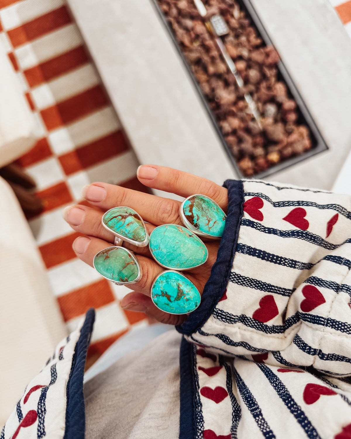 The Oasis Ring in Royston Turquoise (CHOOSE YOUR SIZE + STONE)