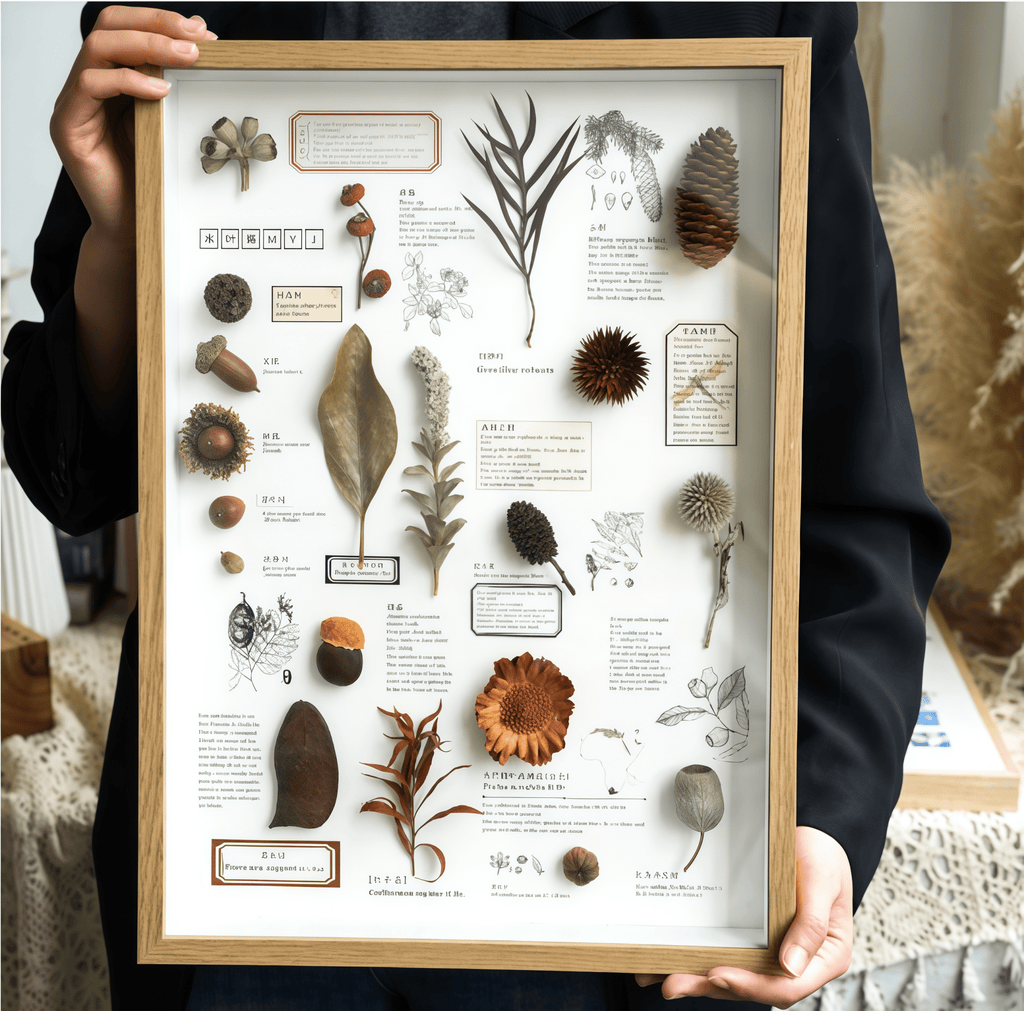 "The Rainforest Seed Vault" - Real Tropical Specimen Shadow Box Art (Square / A4 / A3)