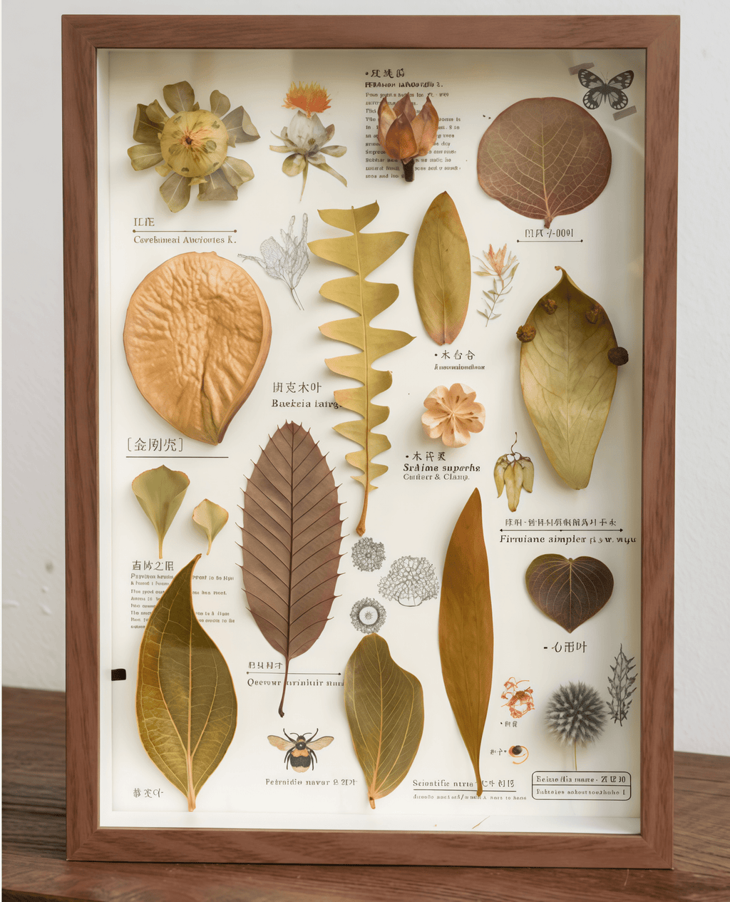 "The Rainforest Seed Vault" - Real Tropical Specimen Shadow Box Art (Square / A4 / A3)