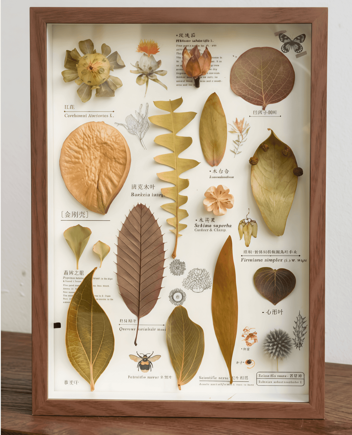 "The Rainforest Seed Vault" - Real Tropical Specimen Shadow Box Art (Square / A4 / A3)