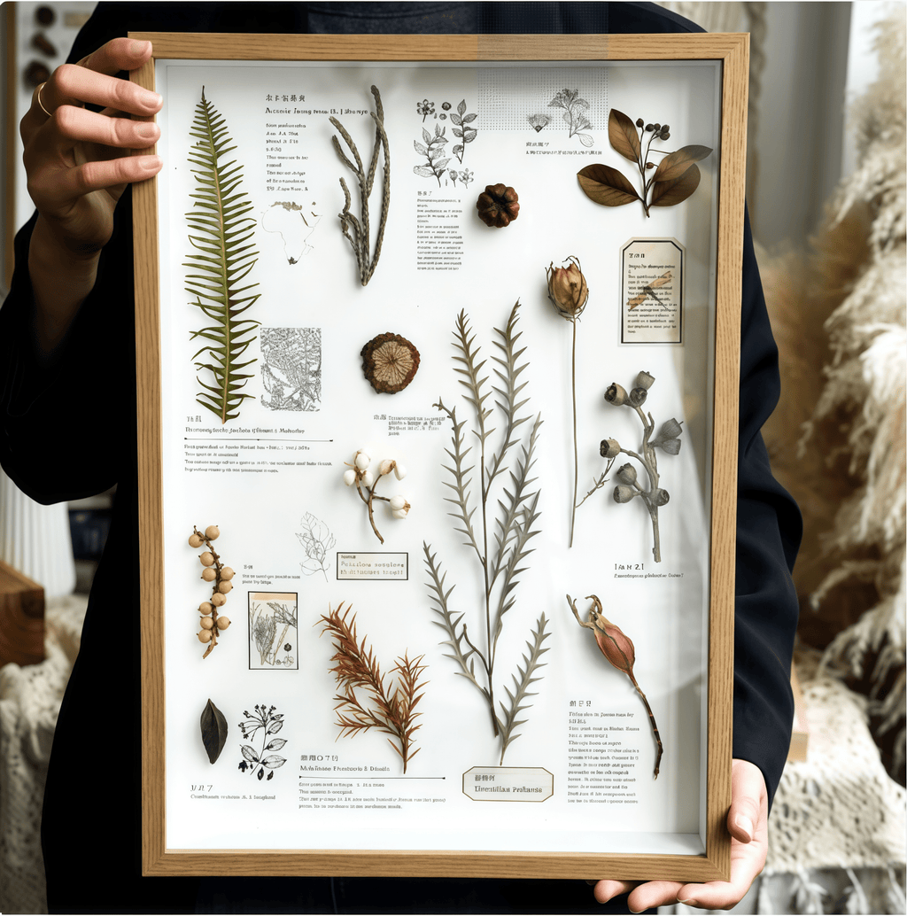 "The Rainforest Seed Vault" - Real Tropical Specimen Shadow Box Art (Square / A4 / A3)