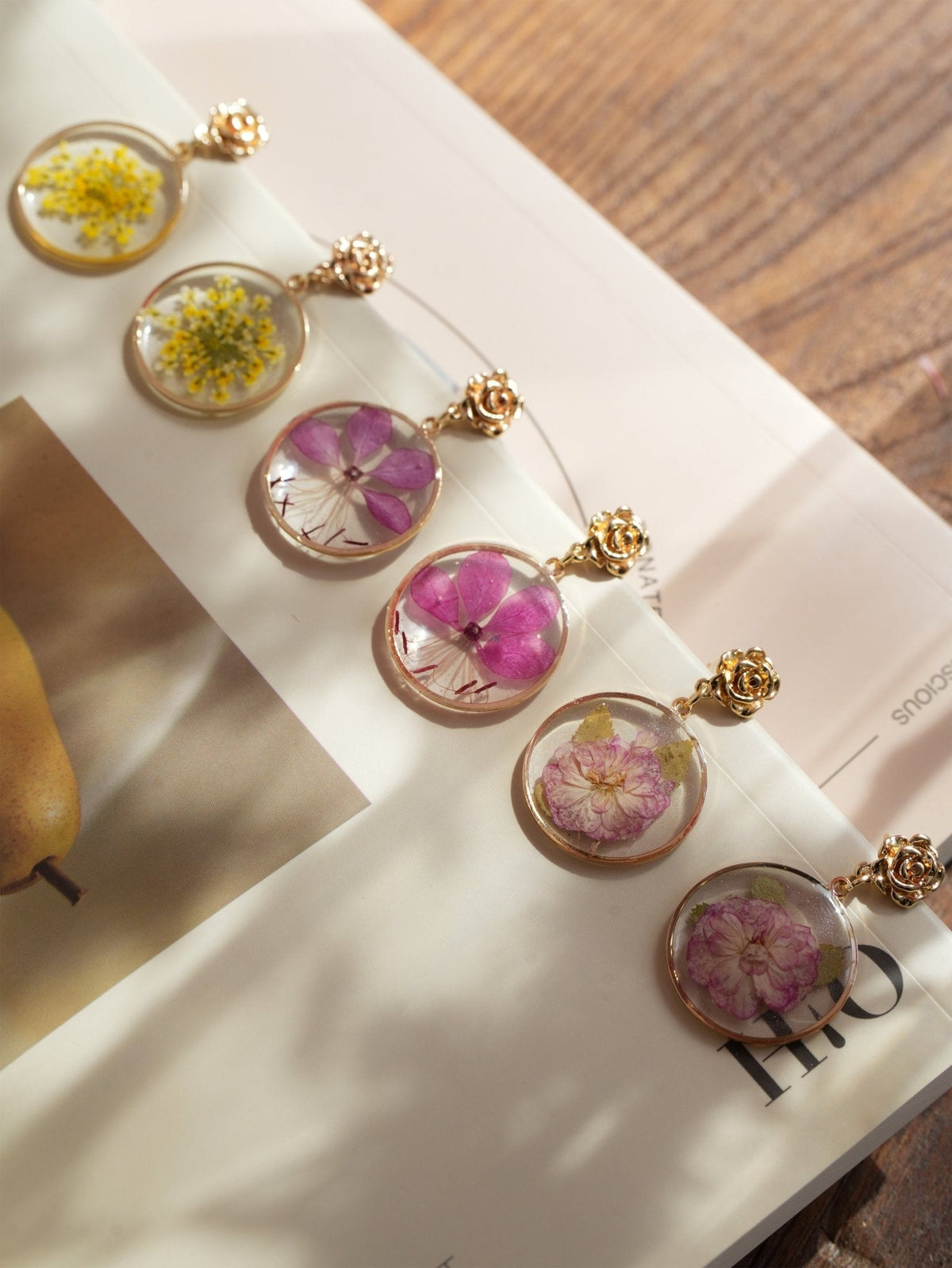 The Secret Garden" Pressed Flower Earring Sets - Sakura, Azalea & Lace Flower Bundles