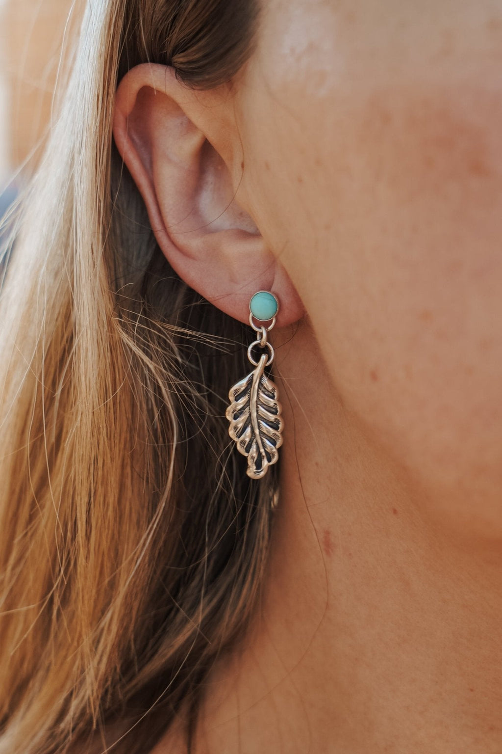 The Sky Dance Earrings in Campitos Turquoise