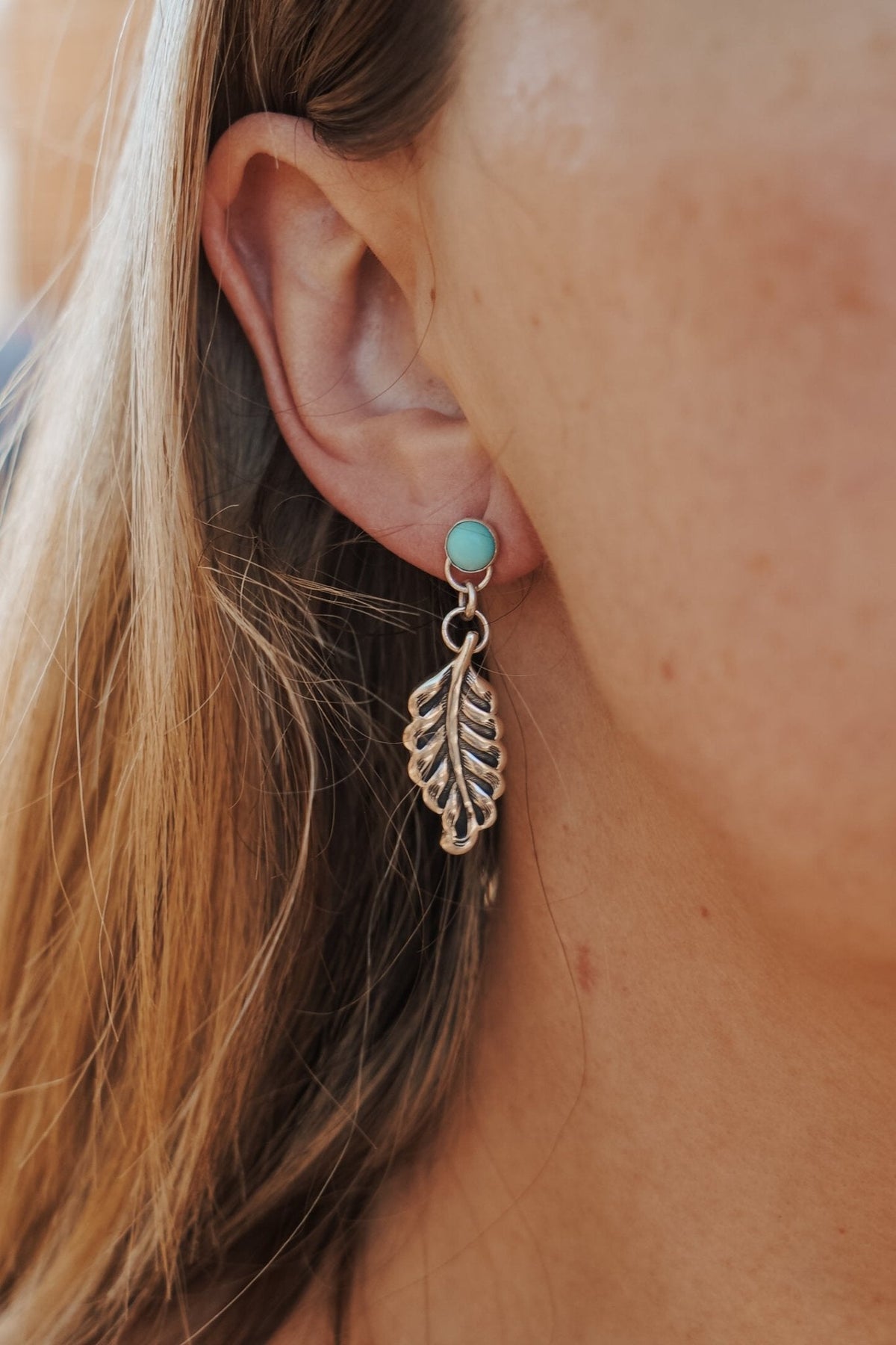 The Sky Dance Earrings in Campitos Turquoise