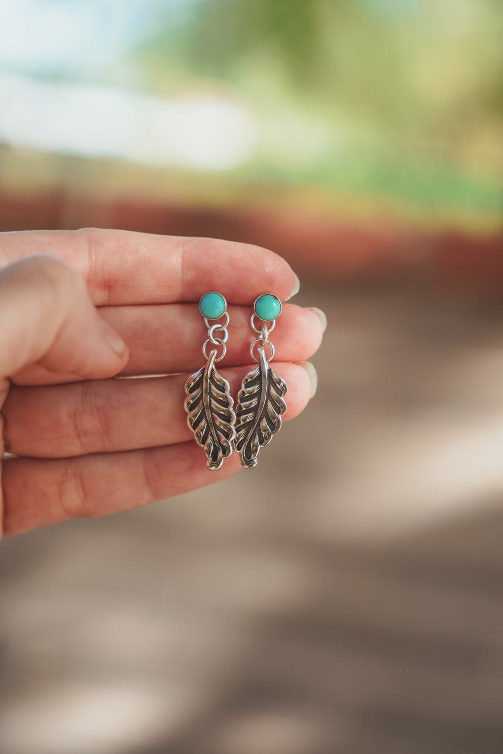 The Sky Dance Earrings in Campitos Turquoise