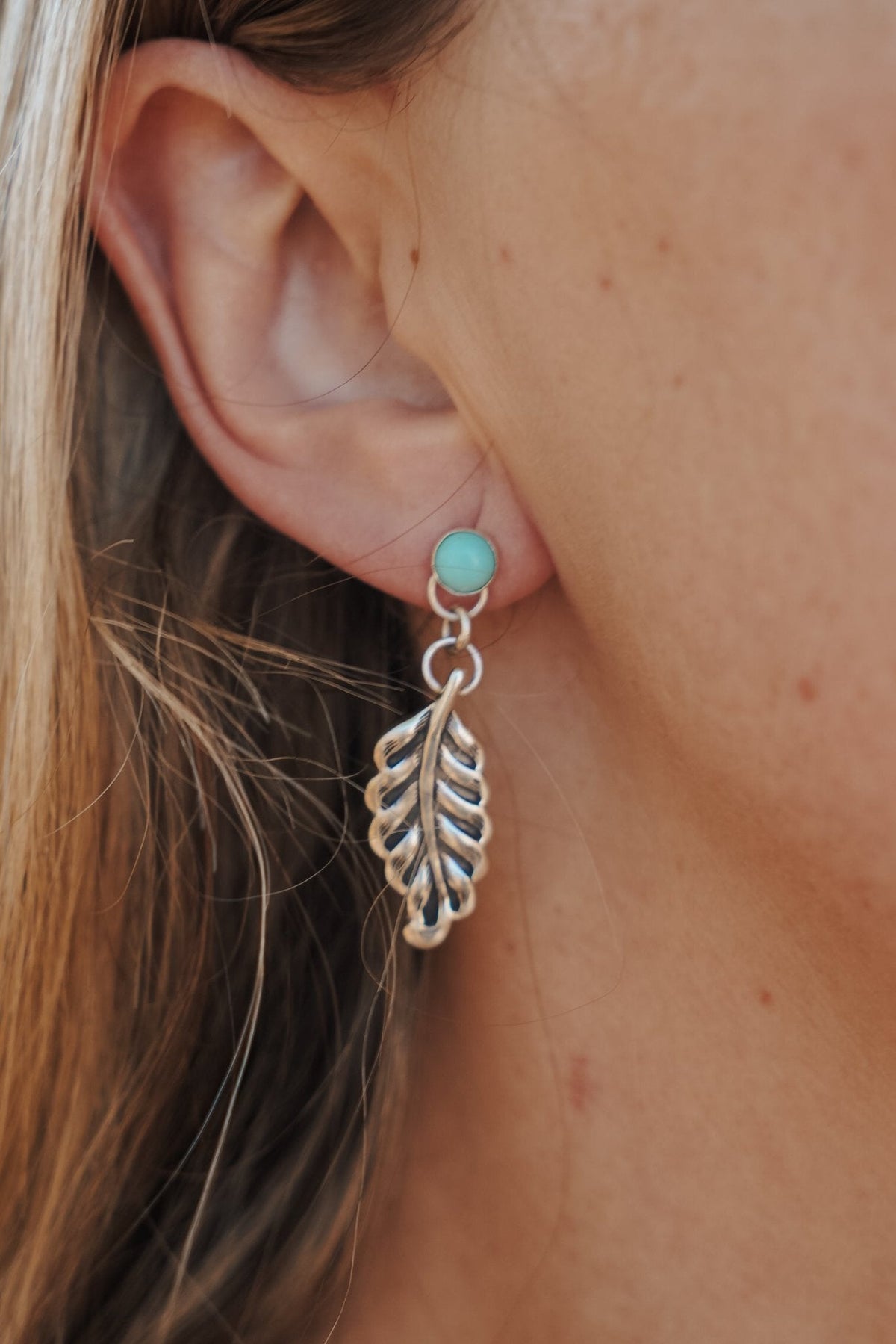 The Sky Dance Earrings in Campitos Turquoise