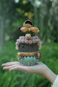 "The Zen Master" - Nut Shell Buddha Doll on Magnetic Lotus Base