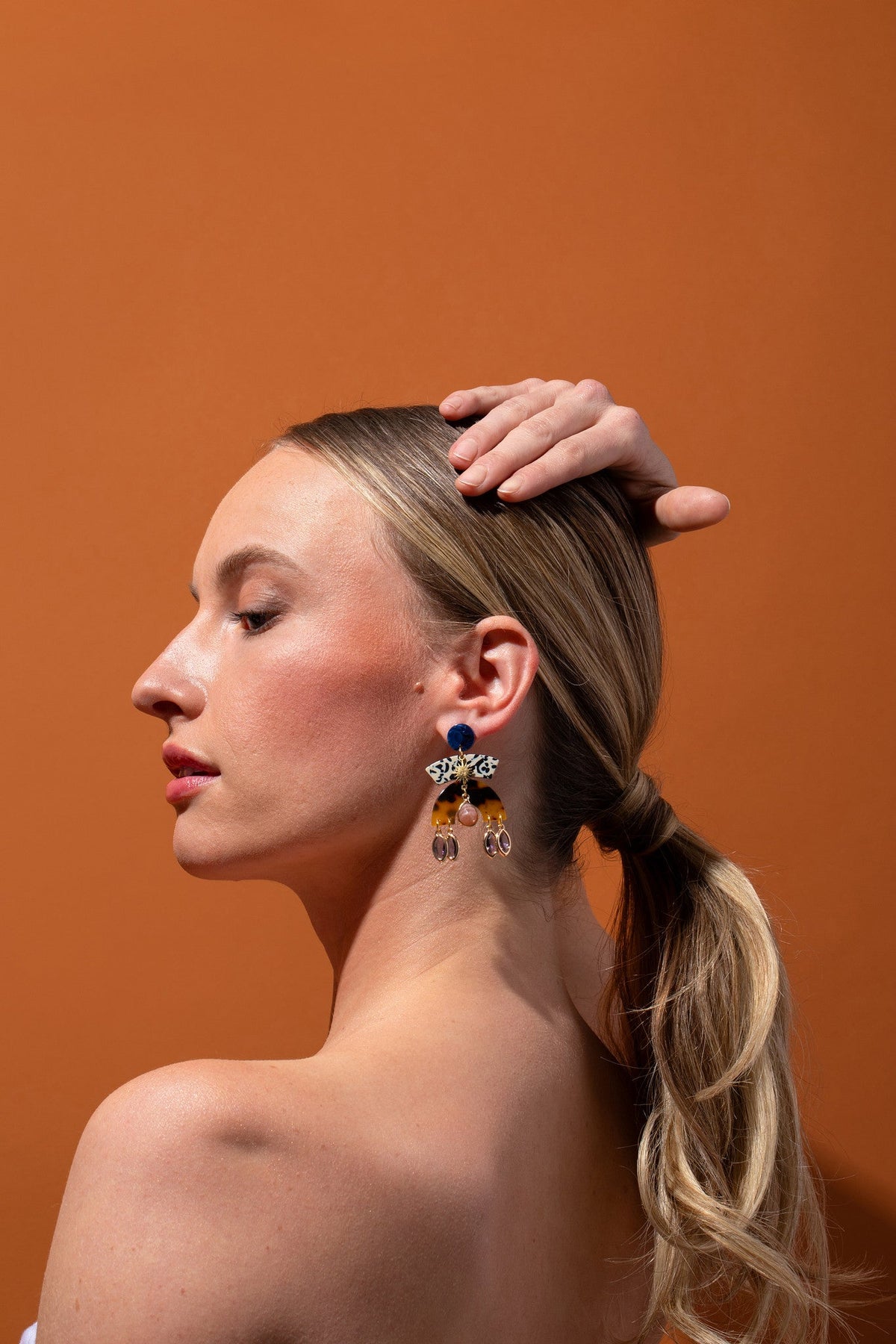 Yara Sunstone Statement Earrings - Shop Avnu