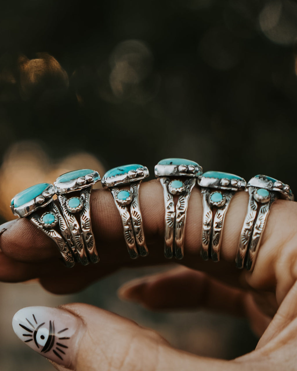 Turquoise Lover's Ring in Tyrone & Carico Lake Turquoise