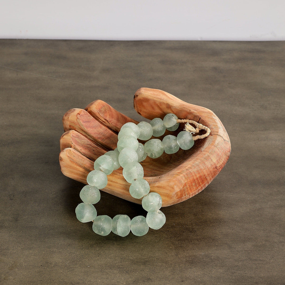 Cupped Hand Natural Eucalyptus Wood Bowl Sculpture